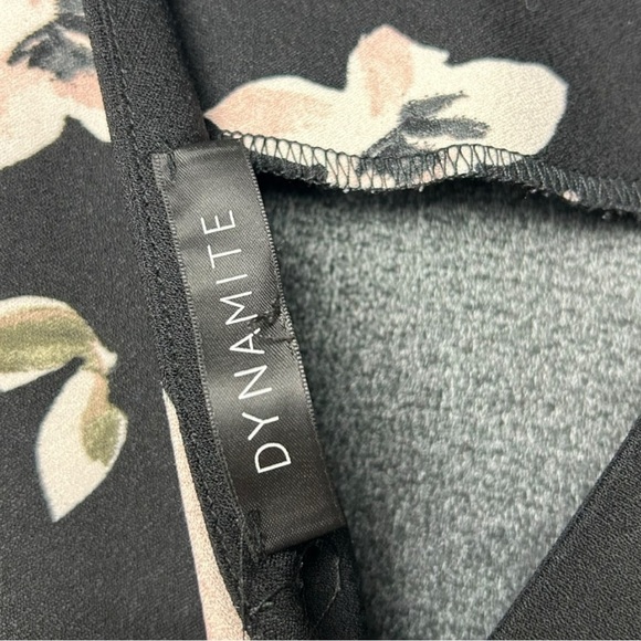 Dynamite Black Floral Mini Dress XS - Picture 5 of 6